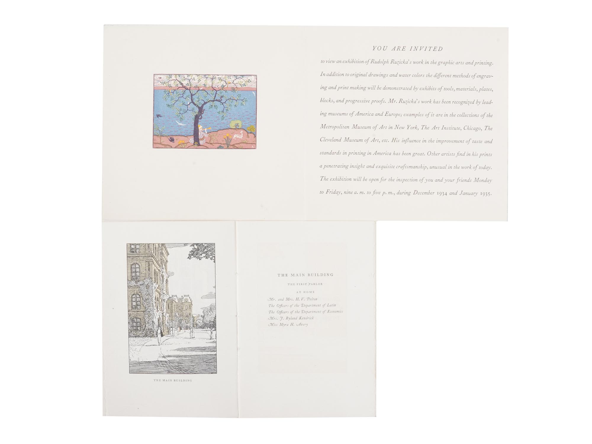 LITHOGRAPHS AND PRIVATE LETTER OF RUDOLPH RUZICKA PIC-3